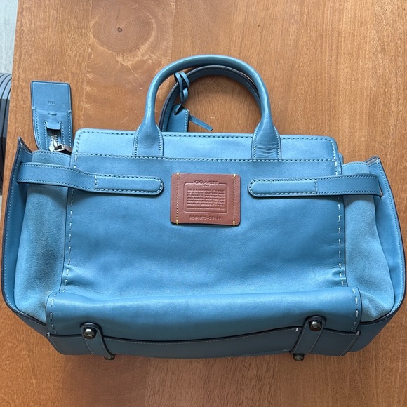 Coach Handbags - Coach Sky Blue Leather Tote